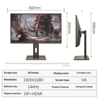 Moniteur d'ordinateur de bureau 4K de 24/27/32 pouces, écran HD sans bordure pour le jeu et le bureau