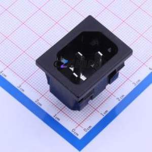 S-03-12-2 AC Power Connector Through hole Component (THT) Connector IEC 320-C14 1 3 Panel Mount - Product Image 1