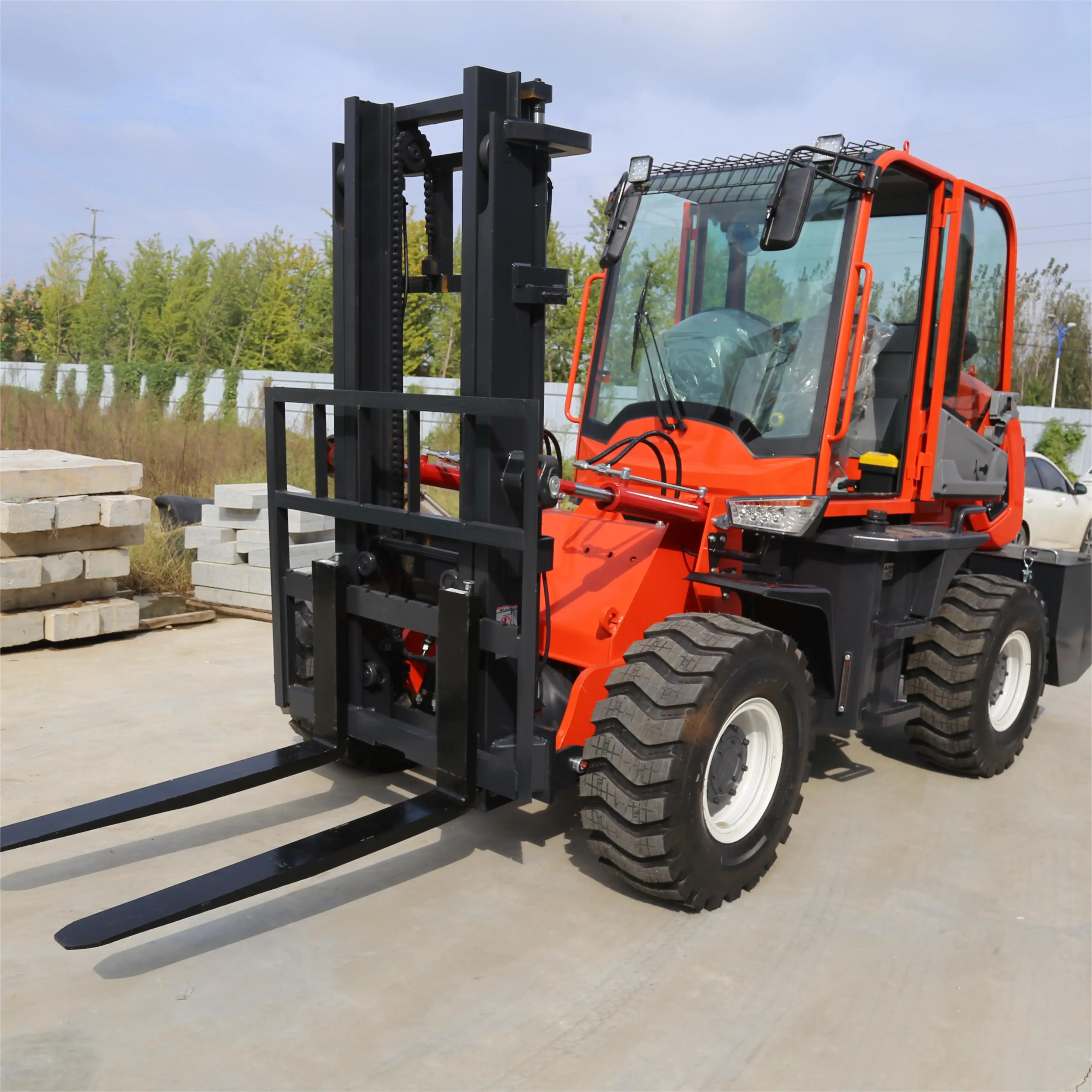 4x4 off road diesel forklift all terrain forklift 3ton 5ton lift Professional manufacture promotion price
