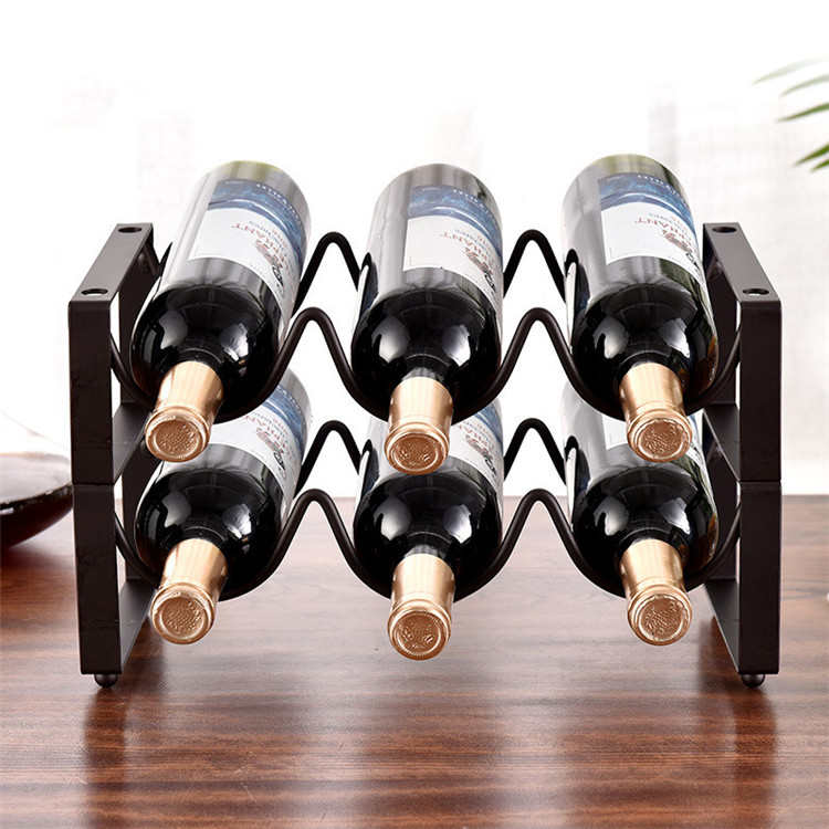 Amazon Vendita Calda Impilabile Cremagliera del Vino, Controsoffitto Vino Armadio di Immagazzinaggio Del Supporto Del Basamento, tenere 4/3/2 Bottiglie di Ogni Strato di Metallo (Bronzo)