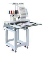 Nouvelle machine à broder informatisée à tête unique 1000-1200 tr/min pour broderie plate/vêtements/casquettes 9/12/15 aiguilles