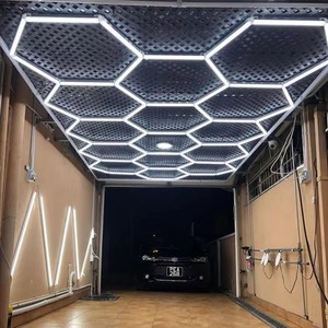 Éclairage LED hexagonal personnalisé pour garage, éclairage en forme de nid d'abeille pour <span class=keywords><strong>atelier</strong></span> automobile - Product Image 4