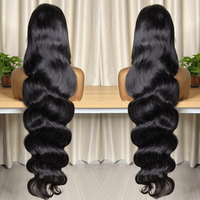 Perruque frontale en dentelle 13x4 à ondulations naturelles, densité 300%, bouclée SDD, pré-épilée, avec ligne de cheveux naturelle, en cheveux humains, vente en gros