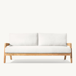 Ensemble de meubles d'extérieur modernes en teck : chaise longue de jardin et table basse pour cour, villa, patio, hôtels, ferme, appartement - Product Image 3