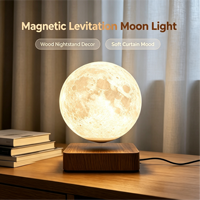 Lampe Lune Flottante, Lampe de Table Créative et Unique, Cadeau Personnalisé, Lumière LED, Décoration d'Intérieur, Lampe Lune Lévitation