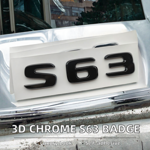3D ABS Self-adhesive Luxury <b>Sticker</b> Logo S63 Emblem <b>Car</b> Trunk Letters Badge for Mercedes W221/W222 Single Use - Product Image 2