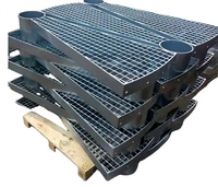 Panneau de passerelle extérieur en acier inoxydable/acier au carbone galvanisé à chaud 6m*1m, couverture de voie d'accès durable, acier anti-corrosion résistant à l'eau