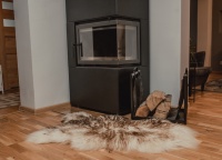 Tapis en peau de mouton islandais blanc de Style scandinave longue laine bouclée avec poils bruns incroyable cuir de peau de mouton pour la décoration intérieure