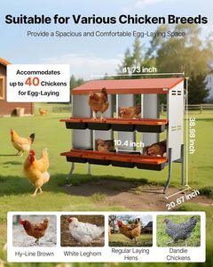 Eenvoudige eierenverzamelende kippenlegboxen met steunpoten, rollende legboxen voor kippen en hennen die eieren leggen - Product Image 2