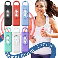 Dispositifs de protection 130 dB, lumière stroboscopique LED sûre, lampe torche, porte-clés d'autodéfense, alarme de sécurité personnelle pour femmes et filles