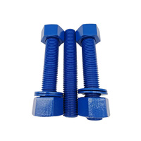 PTFE Fluorocarbone Xylan Enduit ASTM A193 Vis à tête hexagonale Boulons et écrous B7 B16 Longueur 20mm pour tiges filetées