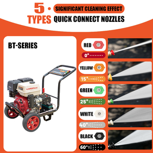 เครื่องฉีดน้ำแรงดันสูง BT-180V 6.5 แรงม้า 12 ลิตร/นาที 200 บาร์ ใช้เชื้อเพลิงเบนซิน กำลังแรง 6.5 ให้ประสิทธิภาพสูง ขายดี - Product Image 3