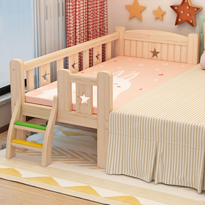 Single Bed Girl Princess Widened <strong>Crib</strong> Baby Stitching <strong>Big</strong> Bed - Product Image 3