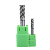 Fraise carrée en carbure à 4 dents avec revêtement TiAlN, haute résistance à l'usure pour l'usinage des métaux et des aciers alliés sur routeur CNC