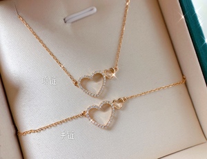 Xinfly Custom 18K Solid Gold Luxury Bridal Jewelry Set Heart Shape Natural Diamond for Weddings Parties Classic for Gifts - Product Image 6