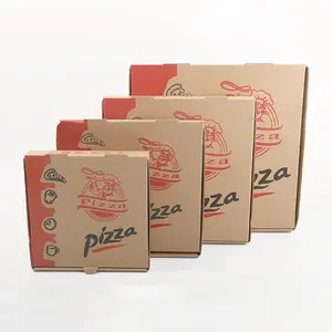 بسعر الجملة صندوق بيتزا للخبز عالي الجودة رخيص قابل للنقل سميك معاد تدويره مضلع للتوصيل بشعار مخصص