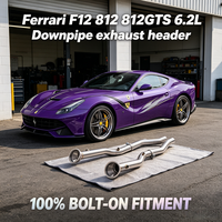 Tubería de Escape Recta para Ferrari F12 812 812GTS 6.2L, Acero Inoxidable, Tubos de Escape de Alto Rendimiento, Mejora de Potencia