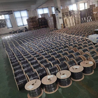 Câble à fibre optique monomode intérieur de 1 à 3 km sur bobine en contreplaqué, câble de branchement FTTH avec longueur d'onde de 1550 nm, utilisé pour les réseaux