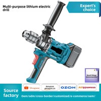 Perceuse à glace et à terre, outil électrique à batterie lithium haute puissance, perceuse à main, perceuse pistolet, mandrin à trois griffes, réversible