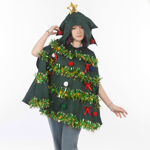 Disfraz de Cosplay de Anime Popular con Capucha de Árbol de Navidad, Capa de Poliéster para Mujer, Vestido para Fiesta de Halloween y Actuaciones - Product Image 1