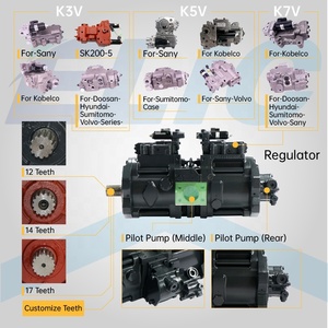 PC60-6 PC60-7 PC60-8 поршневой насос для экскаватора 708-1W-00131 насос гидравлические детали HPV75 для замены Komatsu - Product Image 5