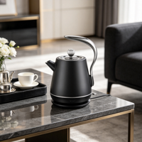 Bouilloire électrique rétro de luxe 1,8 L 1500 W avec arrêt automatique 360° °   Base rotative pour moule privé