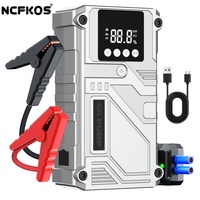 Démarreur de voiture et pompe à air NCFKOS A12 8000A pour moteurs essence jusqu'à 8,0 L et diesel jusqu'à 7,0 L, pompe à air 150 PSI, écran LCD, lumière LED