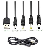 USB Typ A Stecker auf 2,5*0,7 3,5*1,35 4,0*1,7 5,5*2,1 Typ C DC-Netz stecker Kabel 5V Barrel Jack Connector Charger Extended