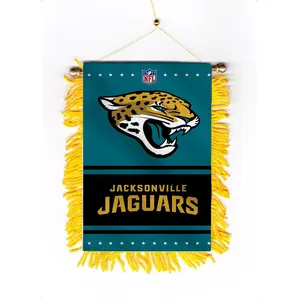 Brauch Jedes Team Beliebiges Logo Beliebiges Design Quaste Saugnapf hängende Flagge Jacksonville Jaguare Auto Rückspiegel Dekoration