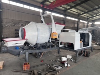 Pompe à ciment et mortier mobile tout-en-un diesel haute efficacité JOVE, alimentation directe usine, 2 m³/h, 100 m vertical, 300 m