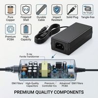 Adaptateur secteur universel 12V 5A 60W pour ordinateur portable, moniteur, caméra CCTV, bande LED, prise 5,5*2,1 mm, chargeur de bureau