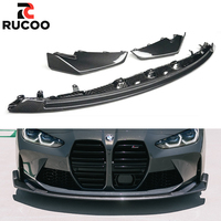 Kit carrosserie complet en fibre de carbone sèche style CS pour pare-chocs avant BMW G80 G81 G82 G83 M3 M4 : lèvre de séparation, spoiler avant et diffuseur