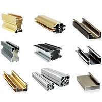 Profils en aluminium extrudé anodisé sur mesure pour cadre de porte coulissante de placard fin, matériau de construction