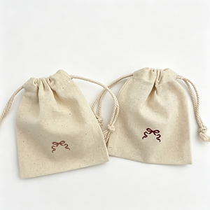 <b>Plain</b> Cotton Muslin Drawstring <b>Gift</b> <b>Bag</b> Biodegradable Recycled Reusable for Craft & Candle - Product Image 3