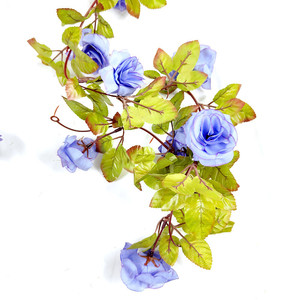 Guirlandes de roses artificielles vertes orchidée, 17 pièces, fleurs en soie plastique multicolores pour arche de mariage, décoration intérieure, enroulement de plafond et de tuyaux - Product Image 2