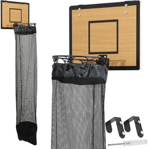 Organizador de ropa, bolsa de malla para lavandería con cremallera en la parte inferior, almacenamiento de ropa sucia montado en la pared para uso en el baño y el dormitorio - Product Image 5