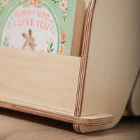 Étagère Montessori avec tiroir caché bibliothèque en bois orientée vers l'avant pour enfants d'âge préscolaire stockage de livres organisateur de jouets de garderie
