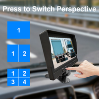 Système de caméra de recul sans fil Moniteur de recul de voiture 7 pouces avec 4 caméras Enregistreur DVR AHD pour camion