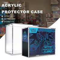 Boîte de rangement pour cartes Pokémon Elite Trainer Box, couvercle en acrylique résistant aux chocs, boîte booster ETB, couvercle magnétique, présentoir TCG
