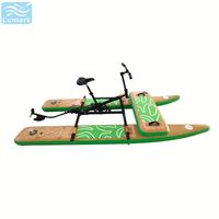 Vélo aquatique à ponton long et plat, 1 place, cadre en aluminium avec plateforme avant gonflable, faible résistance pour la mer, pliable, de Chine Lumark
