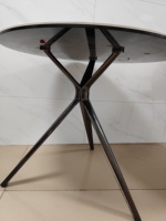 Pieds de table modernes en alliage d'aluminium blanc/noir, diamètre personnalisable 800 mm, pour café, salle à manger, cuisine, salon, hôtel, maison