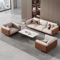 Conjunto de Sofás Modulares de Madera para Recepción de Oficina, Estilo Moderno, Extensible y Personalizable para Apartamentos y Hoteles