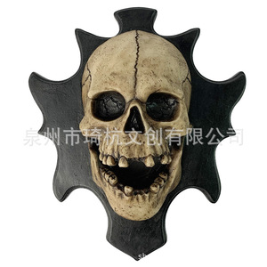 Skull Wall <b>Hanging</b> <b>Star</b> Shape Synthetic Resins Halloween Decor Indoor Battery Powered QH-21660 - Product Image 4