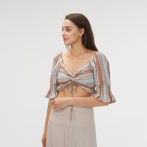 กระโปรงยาวทรงเค้กแต่งระบายจีบแบบซ้อนสำหรับผู้หญิง สีพื้นเรียบง่าย สไตล์ลำลอง - Product Image 5