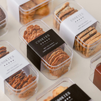 Boîte en plastique multi-tailles personnalisée de qualité alimentaire PS/PET transparente de forme unique pour emballage de gâteau biscuit pour pâtisserie dessert tiramisu