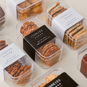 Boîte en plastique multi-tailles personnalisée de qualité alimentaire PS/PET transparente de forme unique pour emballage de gâteau biscuit pour pâtisserie dessert tiramisu - Product Image 5