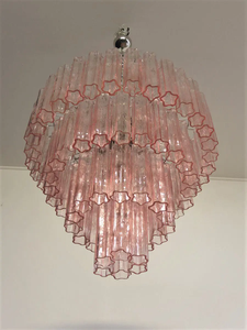 Fantastico <span class=keywords><strong>Lampadario</strong></span> Decorativo a 4 Livelli in Vetro di Murano <span class=keywords><strong>Rosa</strong></span> per Soggiorno - Product Image 3