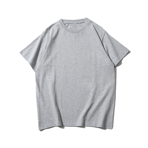 T-shirt col rond en coton doux 240 GSM, tenue décontractée quotidienne, t-shirt épais, durable, uni, vêtement basique. - Product Image 2