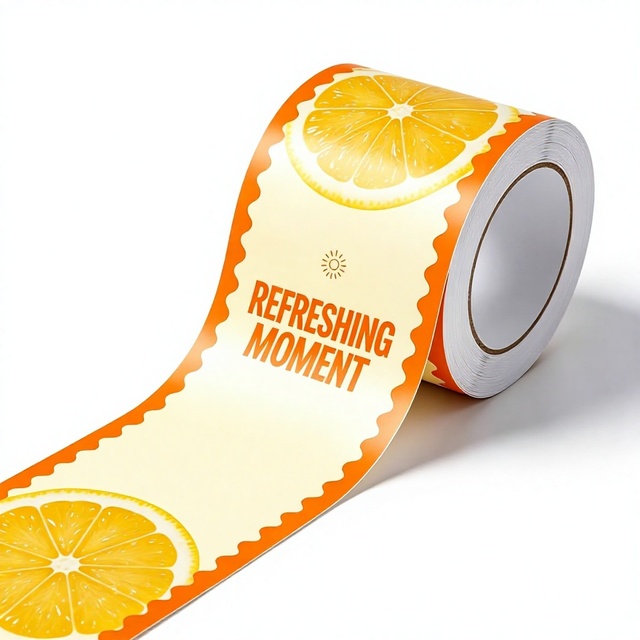 Custom High Quality Orange Juice Stickers Full Color Offset Printed PP Material Film Laminated Fruit Juice Jar Labels