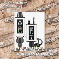 Debra Audio EMX-1 Mini Microphone dynamique portable Système de surveillance intra-auriculaire sans fil Cardioïde UHF Batterie lithium intégrée XLR LED
